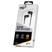 Fone de Ouvido com Microfone ELG Intra Auricular Preto P2 1.2 Metros