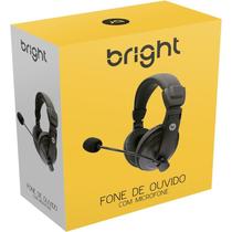 Fone de ouvido com microfone headset office 507 preto bright