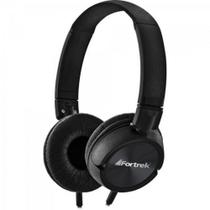 Fone de ouvido com microfone hmf-501bk preto fortrek