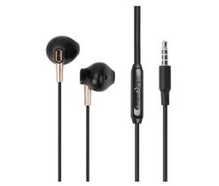 Fone de ouvido com microfone intra auricular h35 preto vq h35