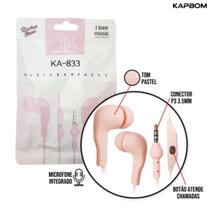 Fone de Ouvido Com Microfone KA-833 Kapbom