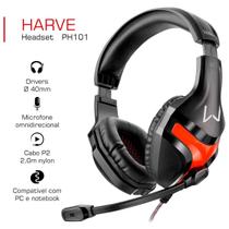 Fone de Ouvido com Microfone Multilaser PH101 Headset Gamer Warrior Harve 2xP2 para Jogos no PC