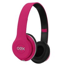 Fone de ouvido com microfone oex hp103 style rosa