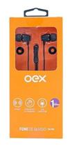 Fone de ouvido com microfone p2 preto oex fn200