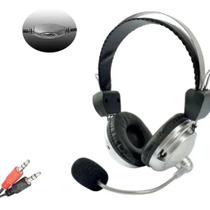 Fone de ouvido com microfone prata F-301 MV - Plug-x isolamento de som externo - Filó Modas