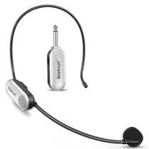 Fone de ouvido com microfone sem fio Bietrun UHF 165 pés de alcance 6H