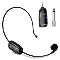 Fone de ouvido com microfone sem fio XIAOKOA UHF12 50m de alcance Fone de ouvido com microfone sem fio XIAOKOA UHF12 50m de alcance