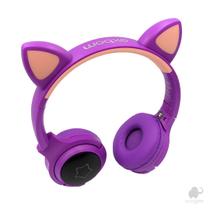 Fone de Ouvido com Redução de Ruído Orelha De Gato ROXO - Booglee