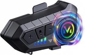 Fone De Ouvido Comunicador BT 5.3 Para Capacete De Motocicleta Com Microfone