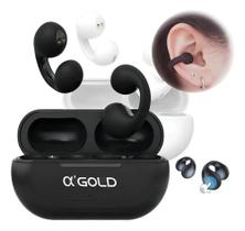 Fone de ouvido condução óssea Bluetooth Ear preto academia