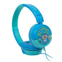 Fone De Ouvido Criança Headphone Infantil Robôs Oex Azul