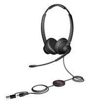 Fone de ouvido Cyber Acoustics AC-304C USB-C com cancelamento de ruído AI