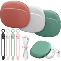 Fone de ouvido de silicone Organizer Skyconser com estojo de armazenamento de cabos