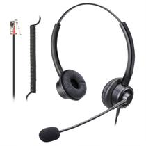 Fone de ouvido de telefone Callez RJ9 com microfone para telefones de escritório