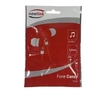 Fone De Ouvido Dispaly Candy Newlink Fc203 Vermelho