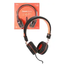 Fone de ouvido dobrável rosa e preto