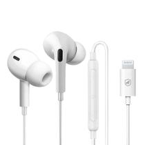 Fone de Ouvido Dual Air Lightining MFI Com Microfone Integrado Gshield Cor Branco Fone de Ouvido Dual Air Lightining MFI Com Microfone Integrado Gshield Cor Branco