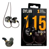 Fone de ouvido dylan in ear - de 115 - black - com drive dinamico full range
