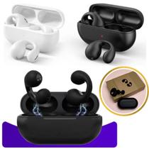 Fone De Ouvido Ear-clip Bluetooth Por Condução Ossea Clipe Cor Preto