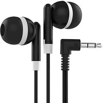 Fone de ouvido Earbuds Maeline Bulk de 3,5 mm, pacote com 20 unidades, preto