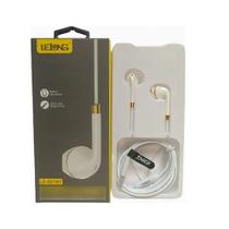 Fone de Ouvido Earphones com Fio e Microfone Lelong LE-0218Y Branco com Dourado Fone de Ouvido Earphones com Fio e Microfone Lelong LE-0218Y Branco com Dourado