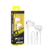 Fone De Ouvido Easy Flat Com Microfone 1.20m Branco - 5+