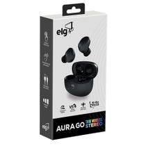 Fone de Ouvido ELG TWS Aura Go Preto True Wireless Stereo Bluetooth V5.4