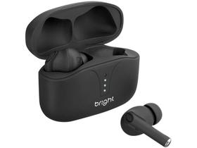 Fone de Ouvido Esportivo Bluetooth Bright FN568 - Intra-auricular com Microfone Preto