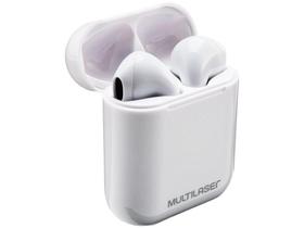 Fone de Ouvido Esportivo Bluetooth Multilaser - PH326 True Wireless com Microfone Branco Fone de Ouvido Esportivo Bluetooth Multilaser - PH326 True Wireless com Microfone Branco