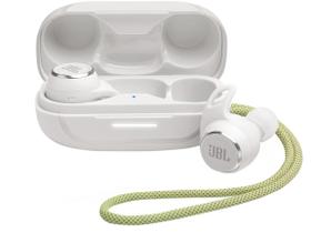 Fone de Ouvido Esportivo Sem Fio JBL, Reflect Aero, Bluetooth, com Microfone, À Prova d' Água, Branco - JBLREFLECTAEROWHT