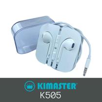 Fone de ouvido estéreo com microfone kimaster k505