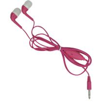 Fone de Ouvido Estéreo Intra-auricular com Microfone - Rosa