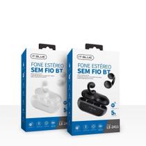 Fone de Ouvido Estéreo sem fio bluetooth com microfone Tws it blue le2411 original Fone de Ouvido Estéreo sem fio bluetooth com microfone Tws it blue le2411 original