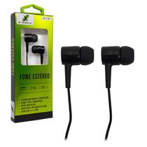 Fone de Ouvido Estéreo X-Cell, Intra Auricular, P2 3.5mm, Preto - XC-F-07-P