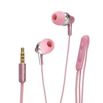 Fone De Ouvido Evus F-09 Intra Auricular Premium Rosa