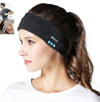 Fone De Ouvido Faixa De Cabeça Esportiva Bandana Bluetooth Sem Fio Máscara Dormir Música Tv Yoga
