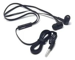 Fone De Ouvido Flat Com Microfone- Cor Preta Fone De Ouvido Flat Com Microfone- Cor Preta