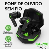 Fone de Ouvido Gamer Bluetooth com Design Compacto e Som Profundo
