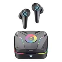 Fone de Ouvido Gamer Bluetooth LED RGB Microfone Integrado Alta Qualidade para Jogos e Música Preto - Kaidi