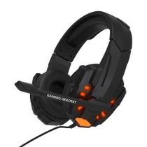 Fone de Ouvido Gamer Com Microfone e Led Laranja - Quanhe Fone de Ouvido Gamer Com Microfone e Led Laranja - Quanhe