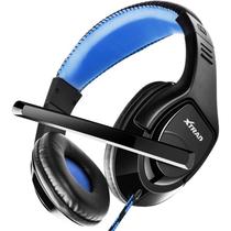 Fone De Ouvido Gamer Com Microfone Headphone Para Celular E Computador Azul
