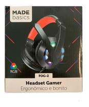 Fone De Ouvido Gamer E Streamer Headset Com Microfone E Led