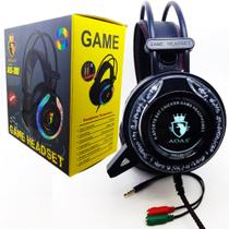Fone De Ouvido Gamer Headset Com LED Para Jogos Gaming Celular PC - AS90 - Eletrônica Total