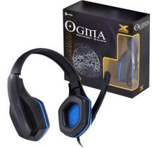 Fone de Ouvido Gamer Headset com Microfone para Computador Notebook Preto e Azul