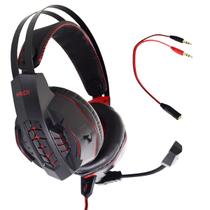 Fone de Ouvido Gamer Headset P2 Kaidi KD-763 Over Ear - VERMELHO Fone de Ouvido Gamer Headset P2 Kaidi KD-763 Over Ear - VERMELHO