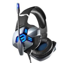 Fone De Ouvido Gamer Headset Pc/ps4/xbox Knup Kp-fn600 Cor Vermelho Cor Da Luz Azul