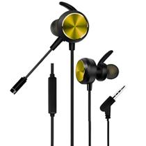 Fone de ouvido Gamer HP-2 Microfone ergonômico 3.5mm Dourado