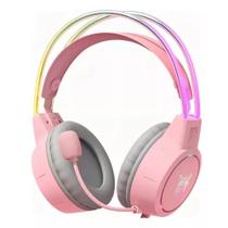 Fone de Ouvido Gamer Onikuma X15 Pro RGB c/ Microfone Rosa