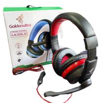 Fone De Ouvido Gamer Para Celular E Pc Tipo C Com Microfone GT-U200 Vermelho Golden - Golden Ultra