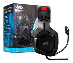 Fone De Ouvido Gamer Preto E Vermelho - Lenox